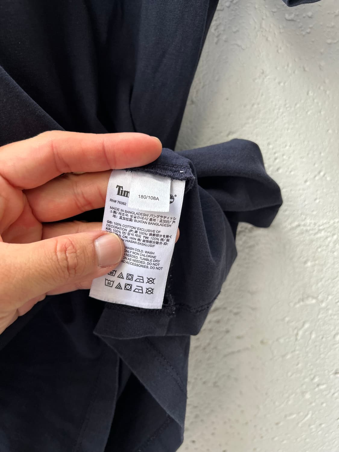 팀버랜드 네이비컬러 6인치 프린팅 빈티지 숏슬리브 티셔츠 95size  상품이미지5