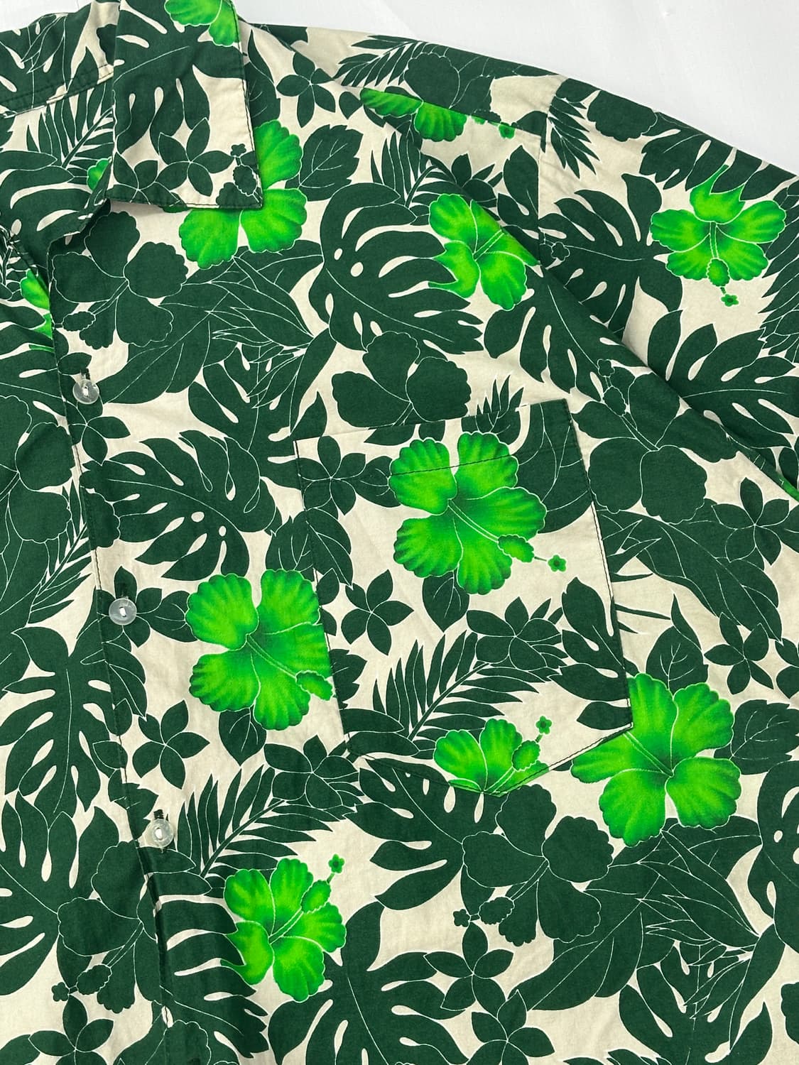 재팬 빈티지 하와이안 그린 오버핏 여름 셔츠  상품이미지4