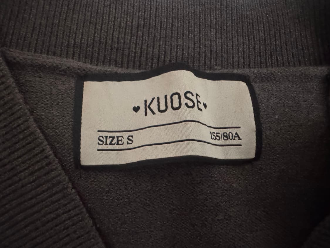 Kuose V-neck Lapel Grey Women Cardigan  상품이미지3