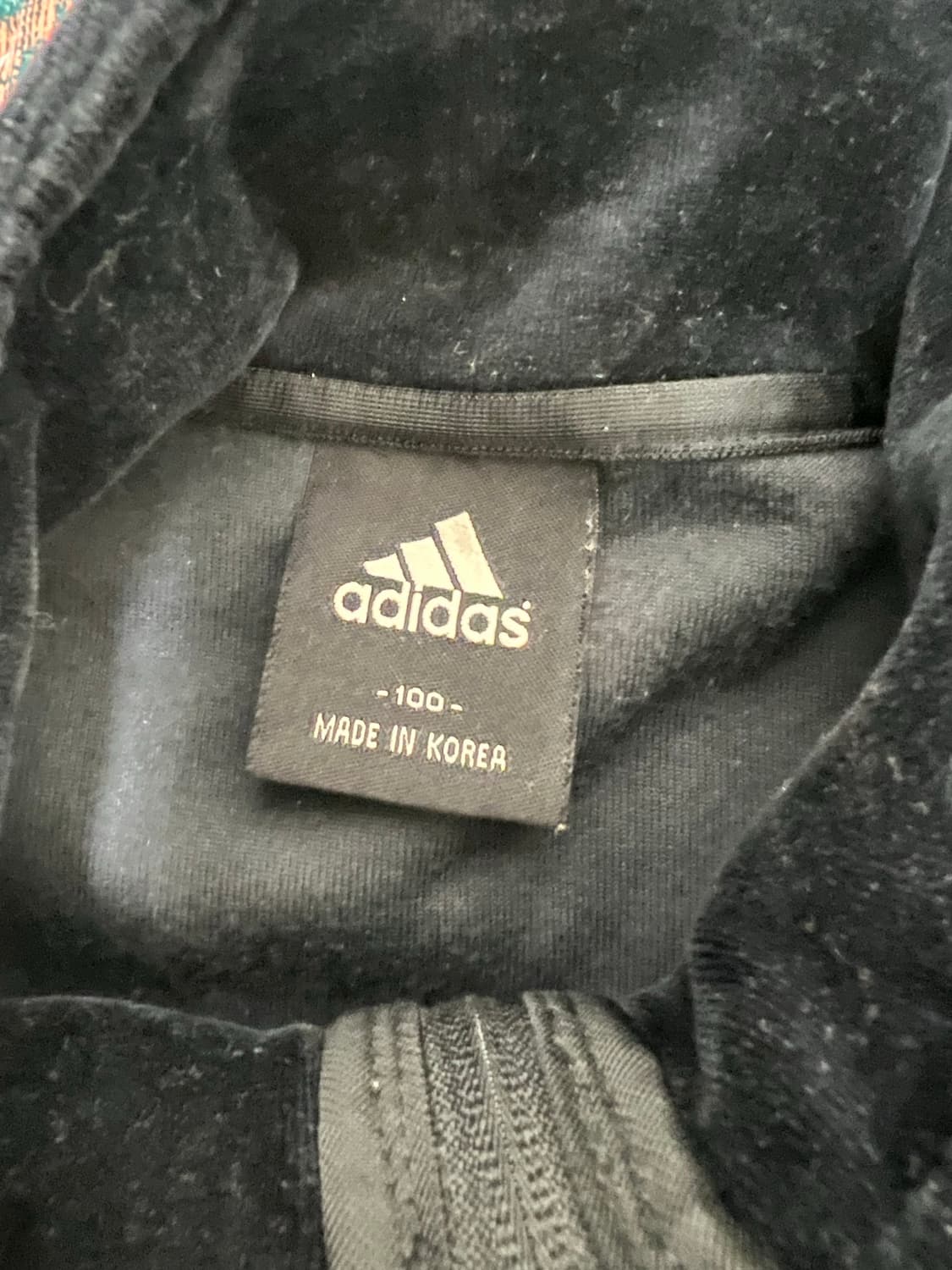 아디다스 블랙 벨벳 벨루아 져지 트랙탑 y2k 상품이미지3