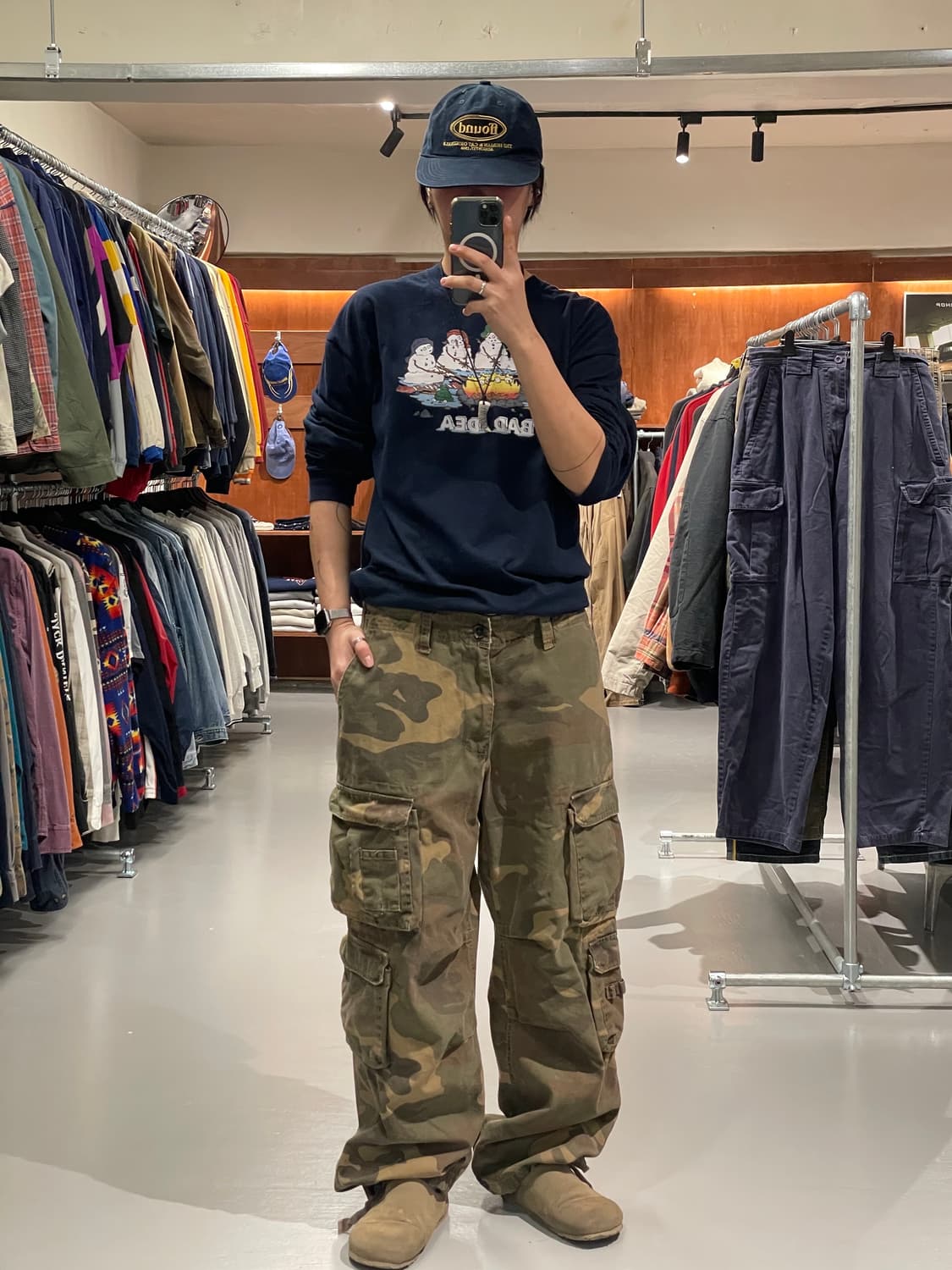 빈티지 카모플라주 카고 팬츠   상품이미지6