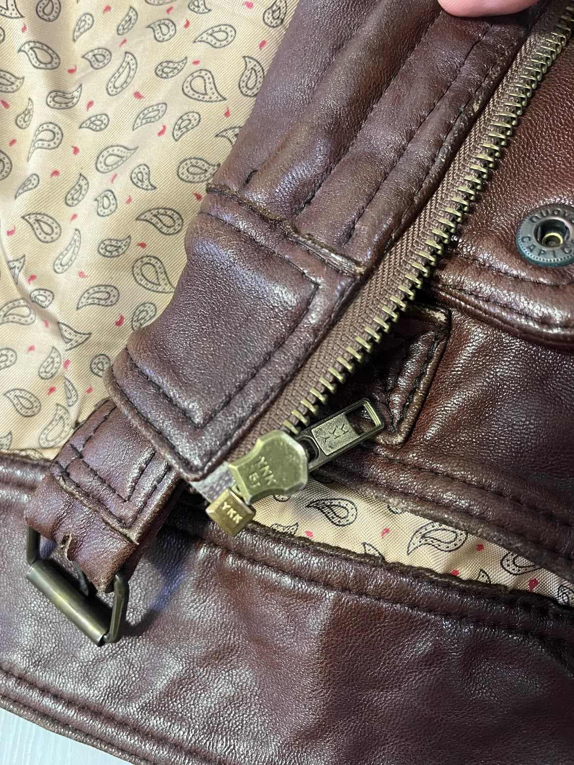 이태리 양가죽 빈티지 봄버 XL 상품이미지7