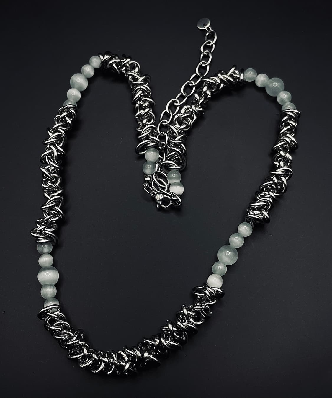 pcr Sky gemstone twisted chain necklace 상품이미지2