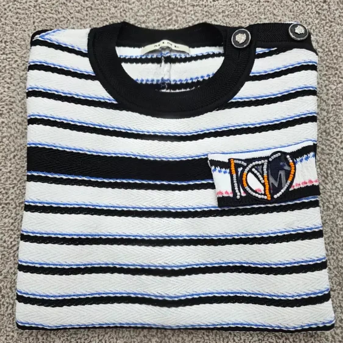 한섬 마인(MINE) 배색 니트 원피스 F 상품이미지3