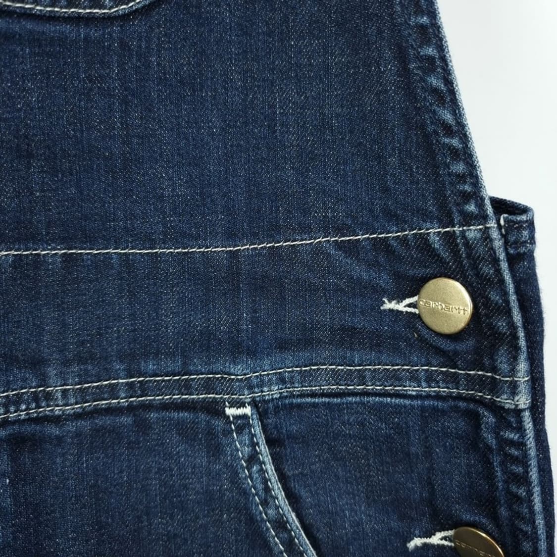 [칼하트 윕] 로고 패치 데님 멜빵 바지 오버올 M20095 상품이미지6