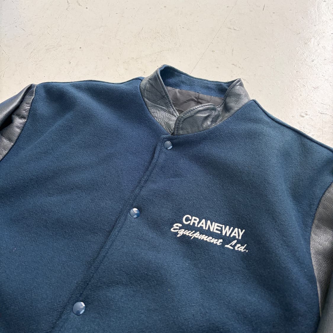 90s Canada 빈티지 울 레더 바시티 자켓 2XL 상품이미지4