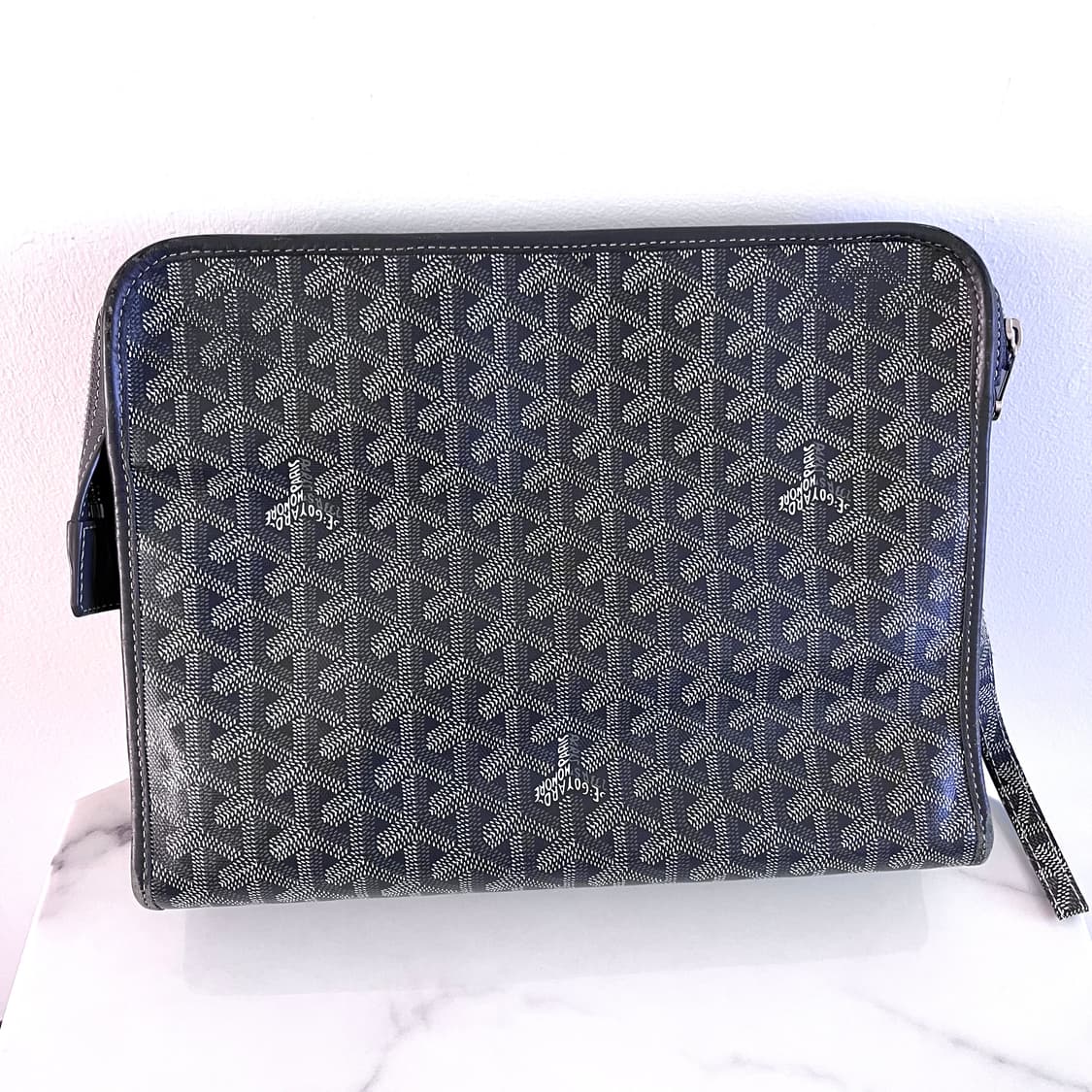 [B급/정품] 고야드 쥬방스 GM 클러치 백 가방 그레이 키링 포함 상품이미지2