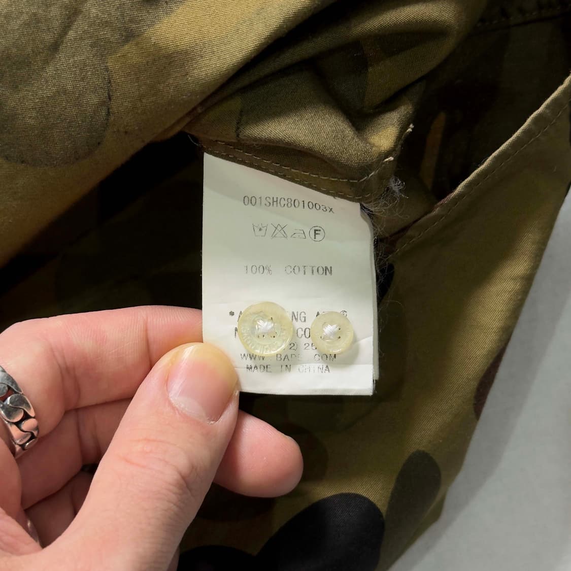 베이프 카모 사루 긴팔 셔츠 상품이미지5