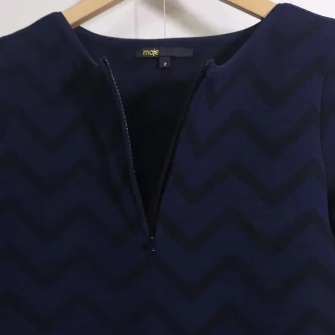 마쥬 네이비 지그재그 패턴 원피스 2사이즈 상품이미지9