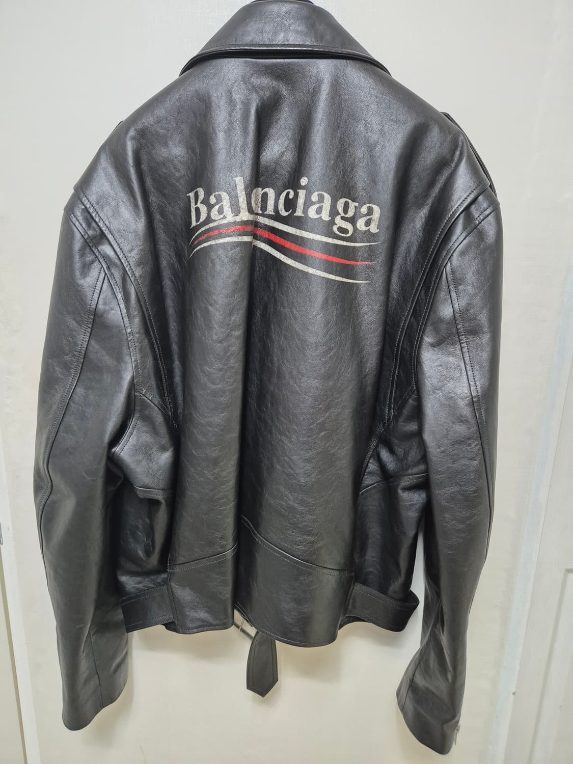 [48] 발렌시아가 웨이브로고 라이더자켓  상품이미지1