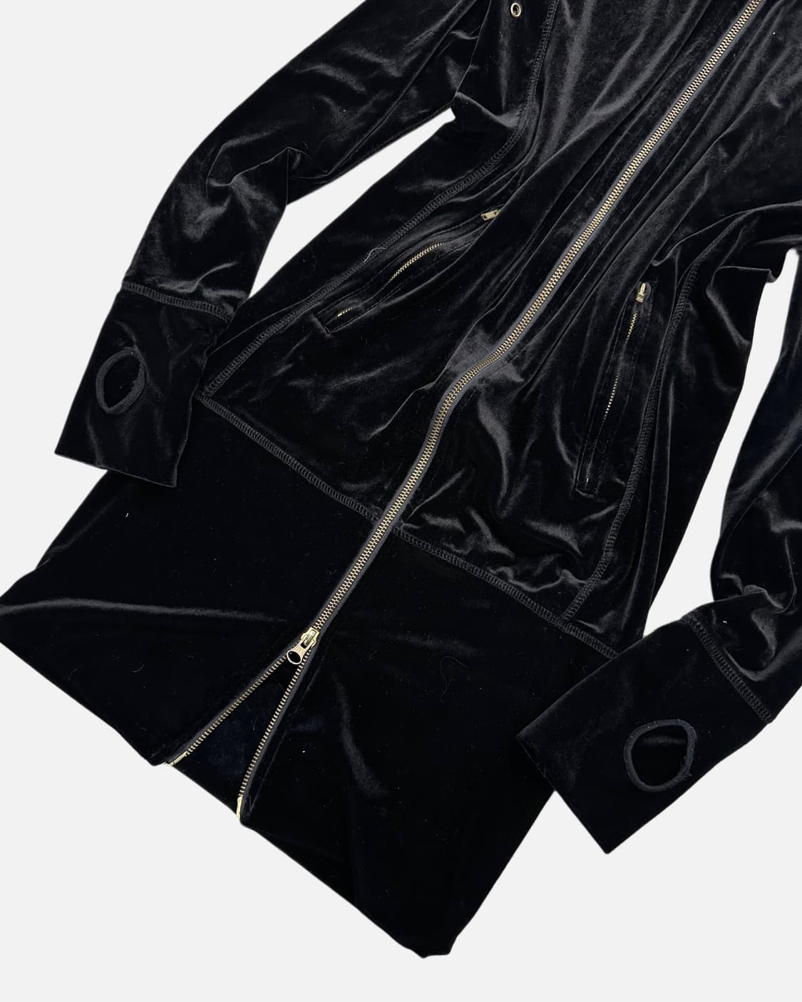 black velvet long hood zip-up 상품이미지5