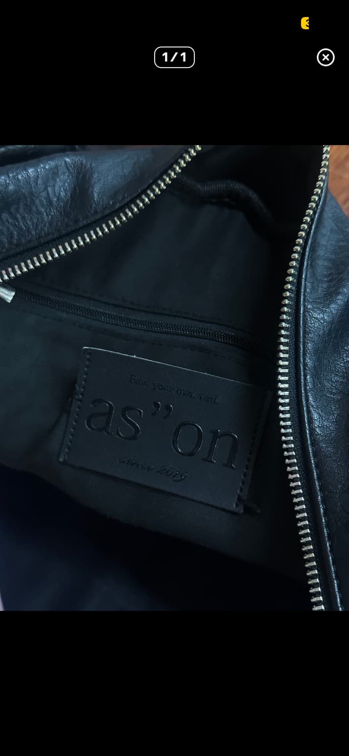 애즈온 보니타 빅백 블랙 가죽 숄더백 상품이미지4