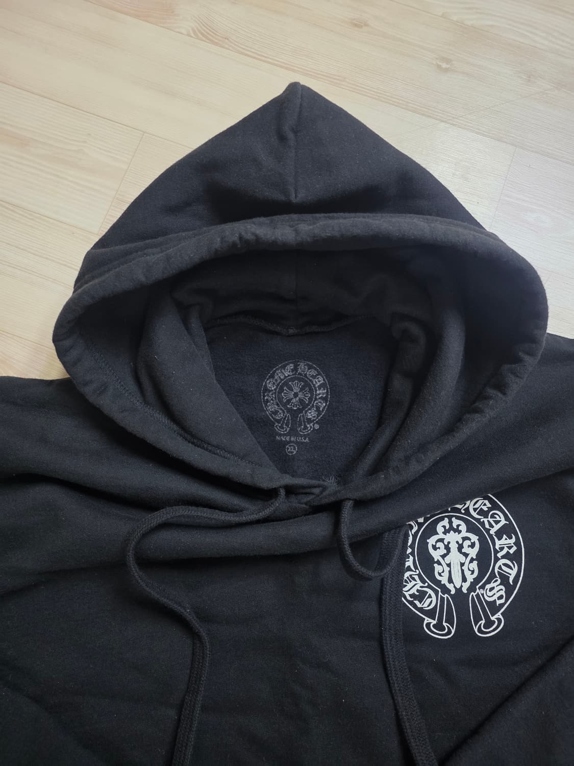 크롬하츠 아메리칸 플래그 대거 후드 블랙 색상 XL 상품이미지3