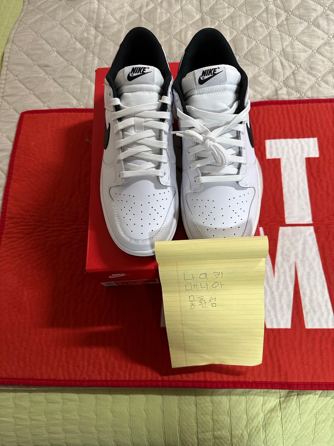 덩크 로우 흰검 우먼즈 290사이즈 상품이미지5