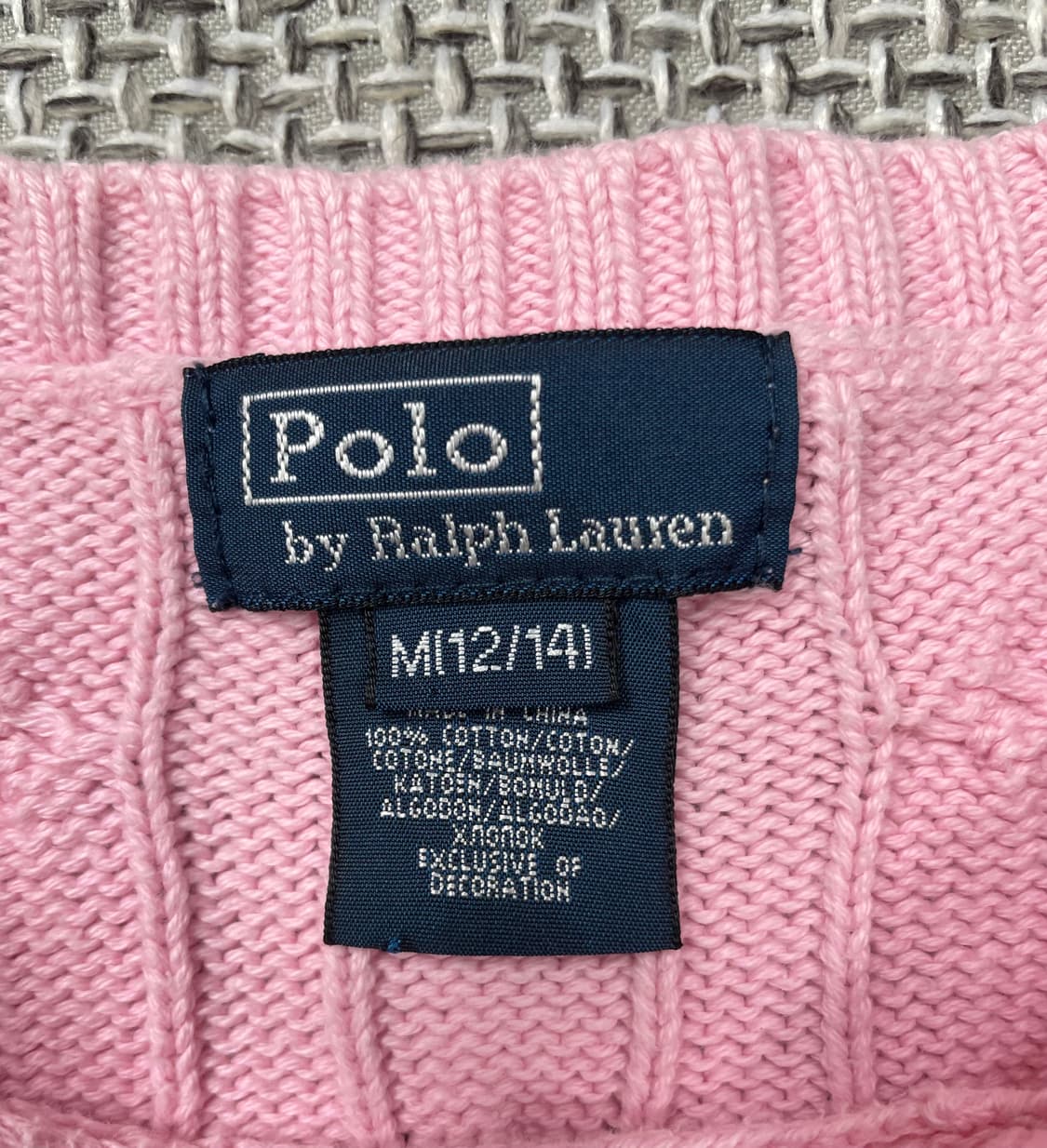 폴로 랄프 로렌 핑크색 케이블 니트 M 상품이미지3