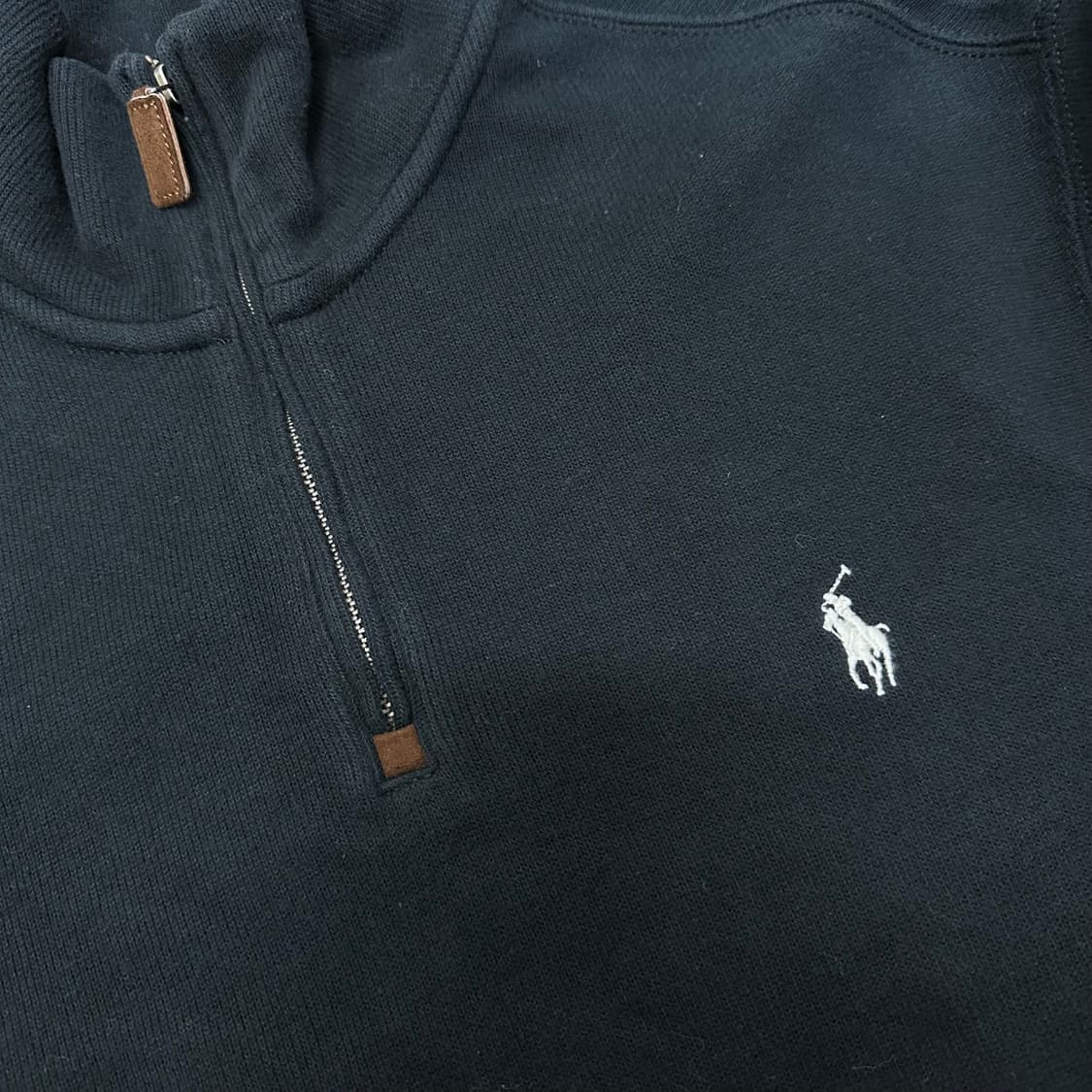 POLO 폴로 랄프로렌 반집업 니트 블랙 M 상품이미지3