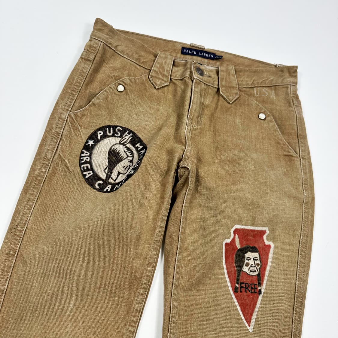 26 폴로 랄프로렌 웨스턴 인디언 그래픽 부츠컷 데님팬츠 상품이미지3