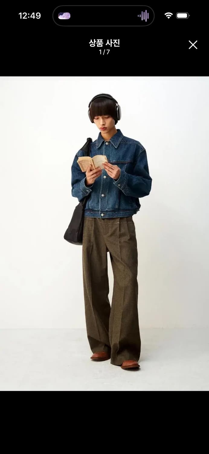 쿠어 23fw Raw cut 3 pleat 트라우저(카키) 상품이미지1