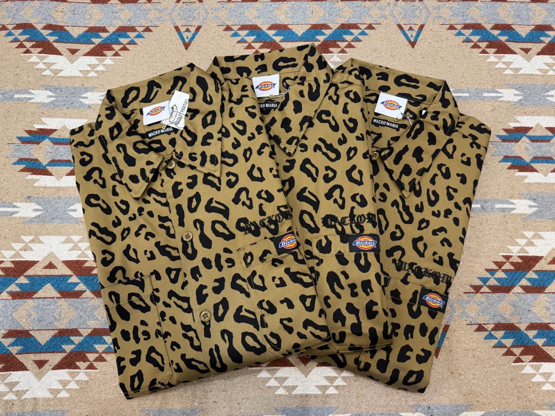 [M][100] 와코마리아 x 디키즈 워크 셔츠 레오파드 (Type-2) 상품이미지9
