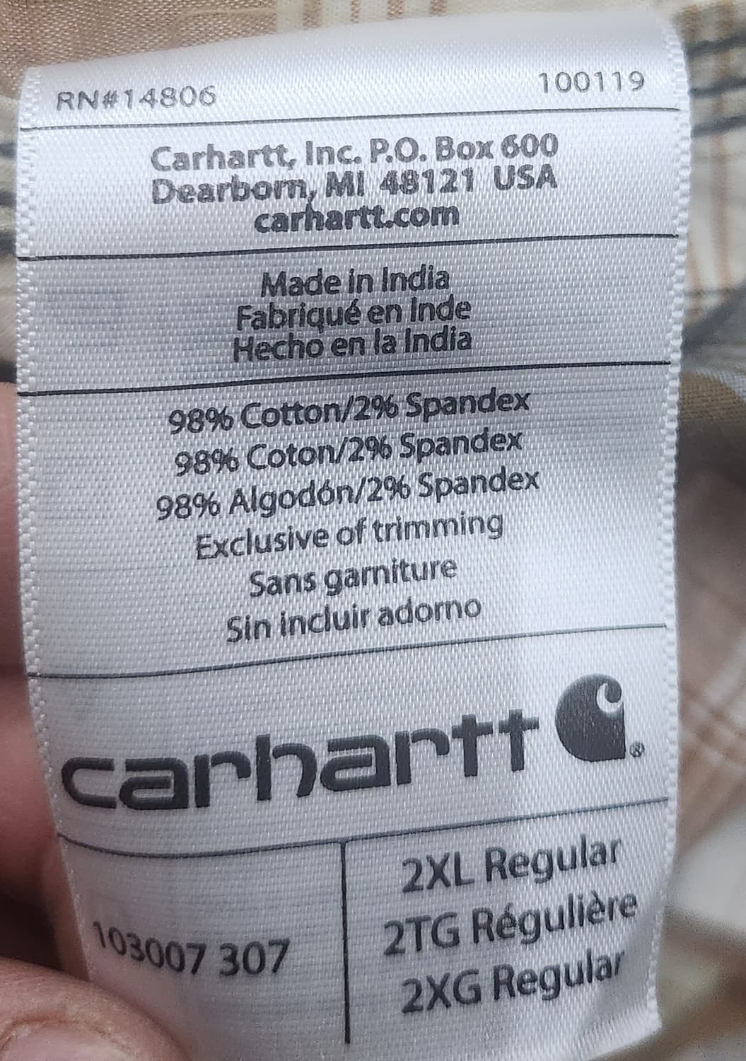 칼하크 체크 워크 셔츠 2XL 상품이미지4