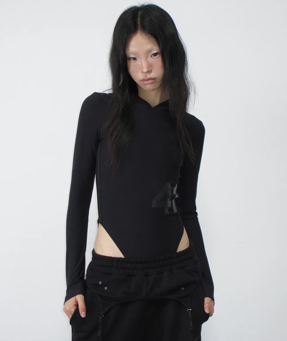 41pray 사일프레이 Hoodie Bodysuit / Black 상품이미지1