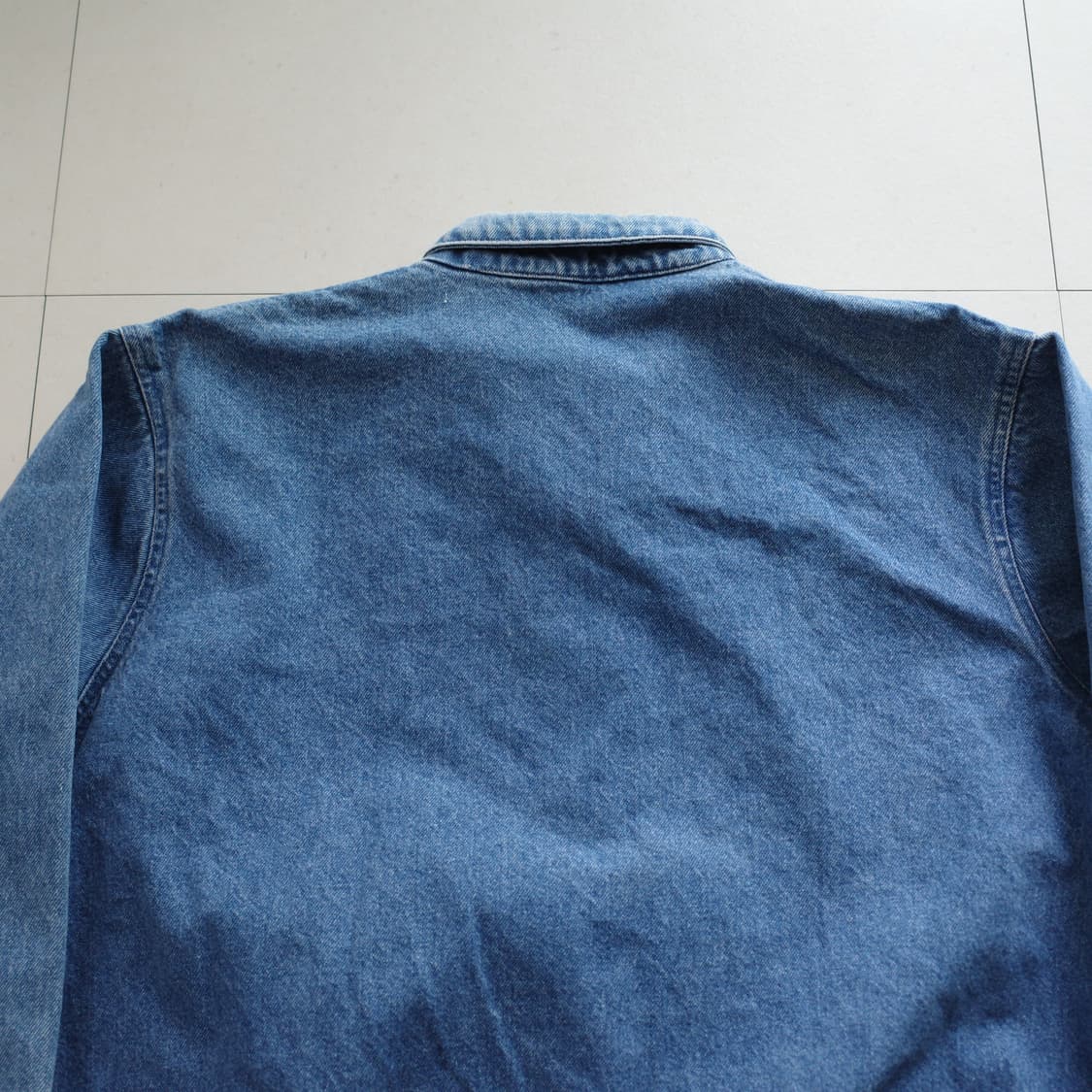 90s 초크라인 MADE in USA 오하이오 데님 블루종 베이포트 자켓 상품이미지8