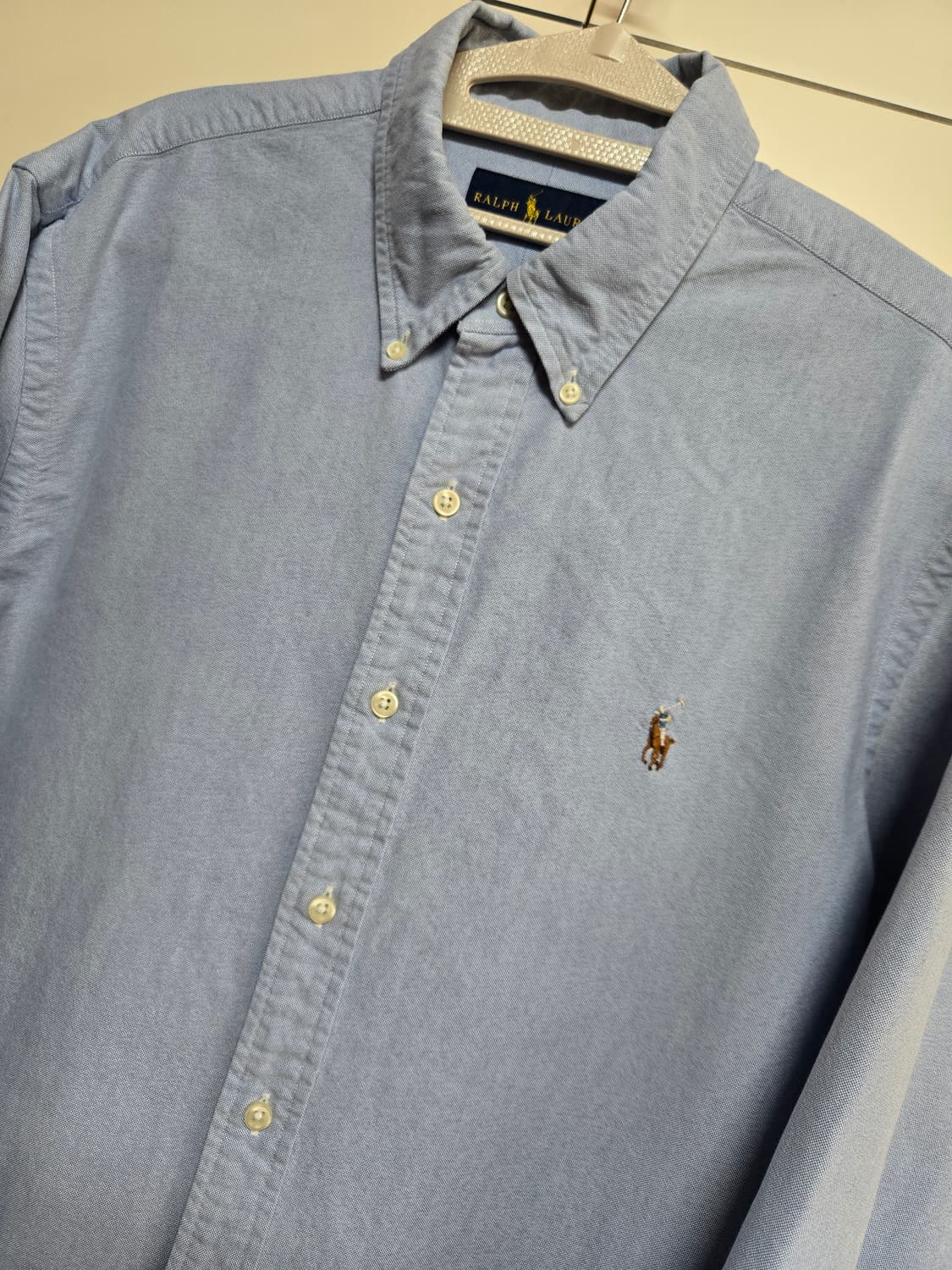 폴로 랄프로렌 남성 블루 옥스포드 셔츠(L사이즈) 상품이미지2