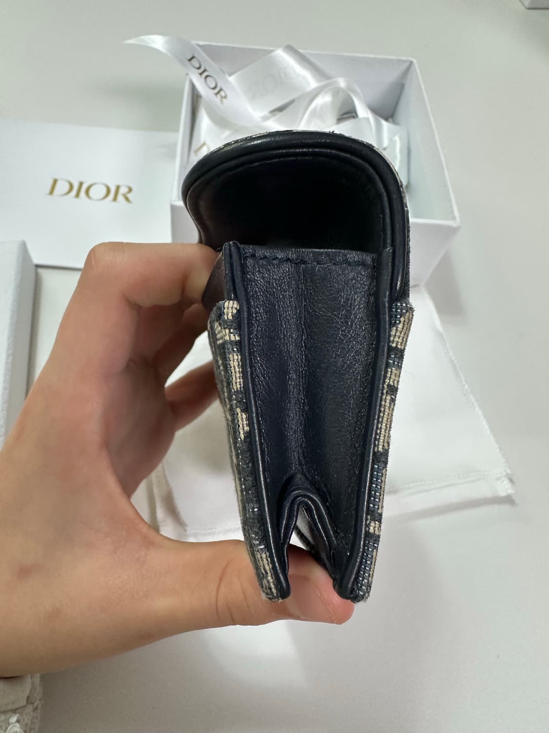 디올 오블리크 새들 카드지갑 구성품포함!! 상품이미지4