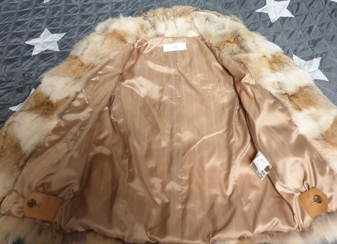 한섬 시스템 코요테털 모피 넥버튼 퍼 자켓 (55) 상품이미지3