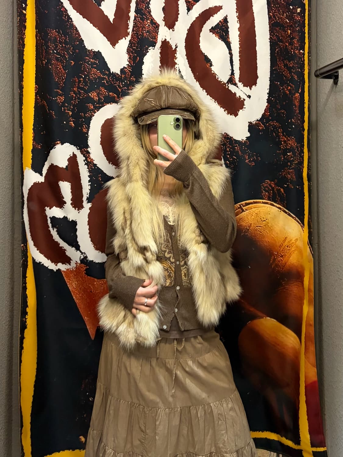 빈티지 후드 퍼 베스트 상품이미지1