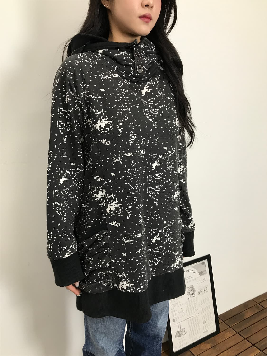 Various Splatter Pattern Long Hoodie 상품이미지2