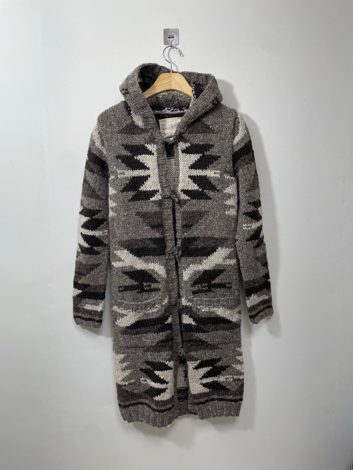 일본빈티지 나바호 떡볶이 헤비 가디건 Free - K35  상품이미지1