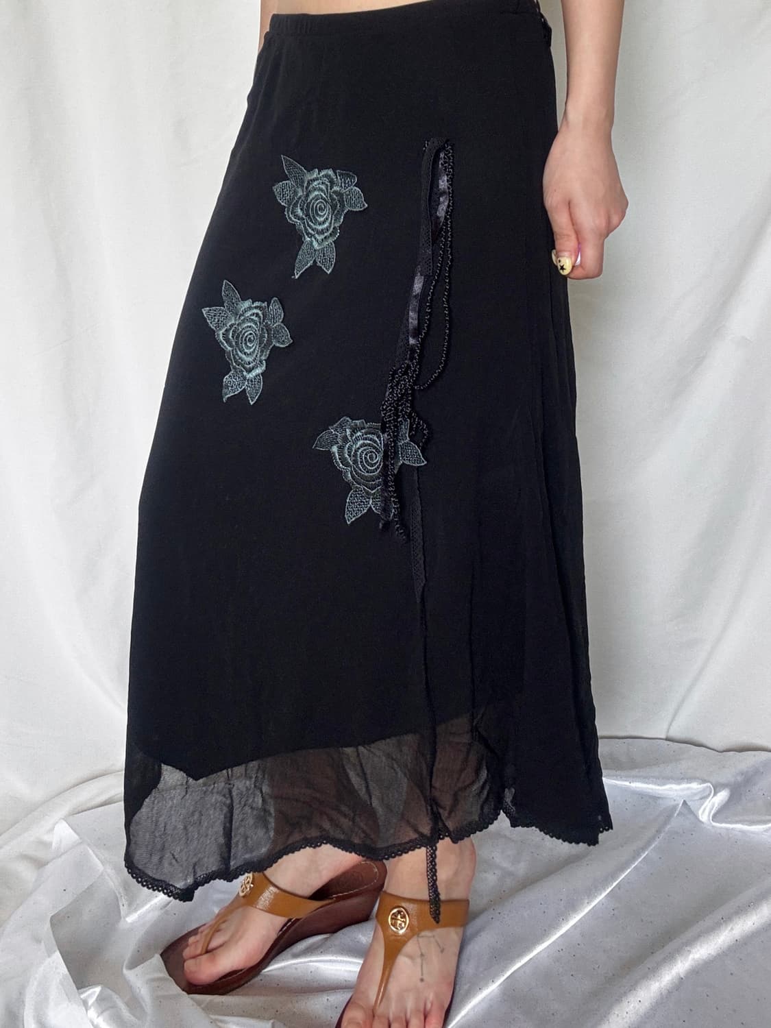 비즈 꽃 스커트 상품이미지1