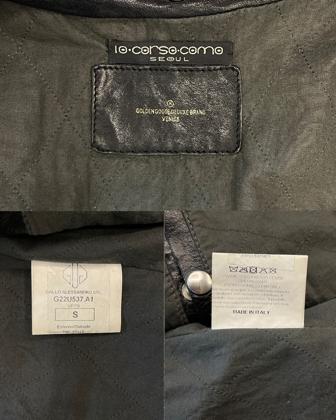 골든구스 스터드 바이컷 자켓 블랙 상품이미지10