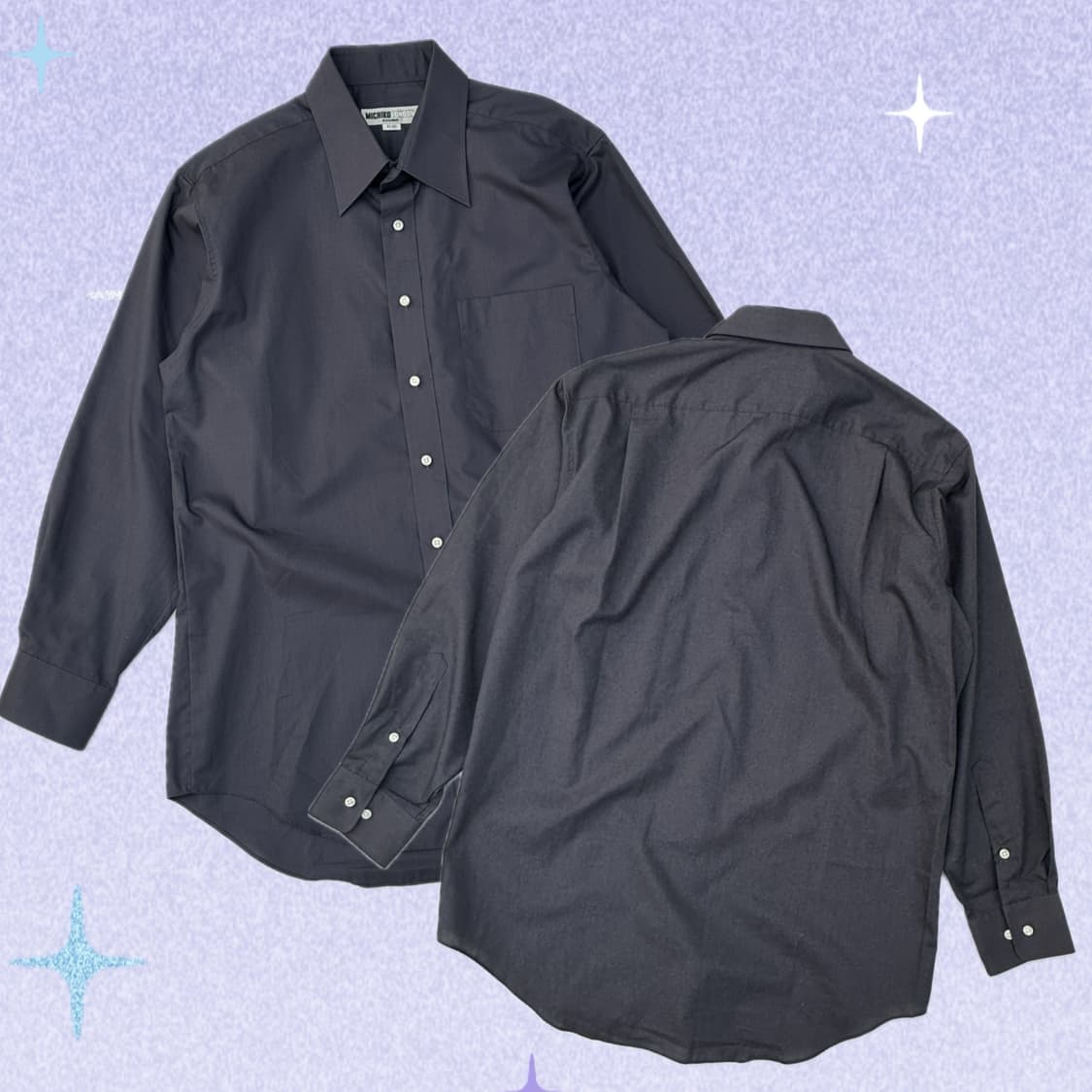 미치코런던 네이비 카라 셔츠 시티보이 베이직  봄 가을 상품이미지1