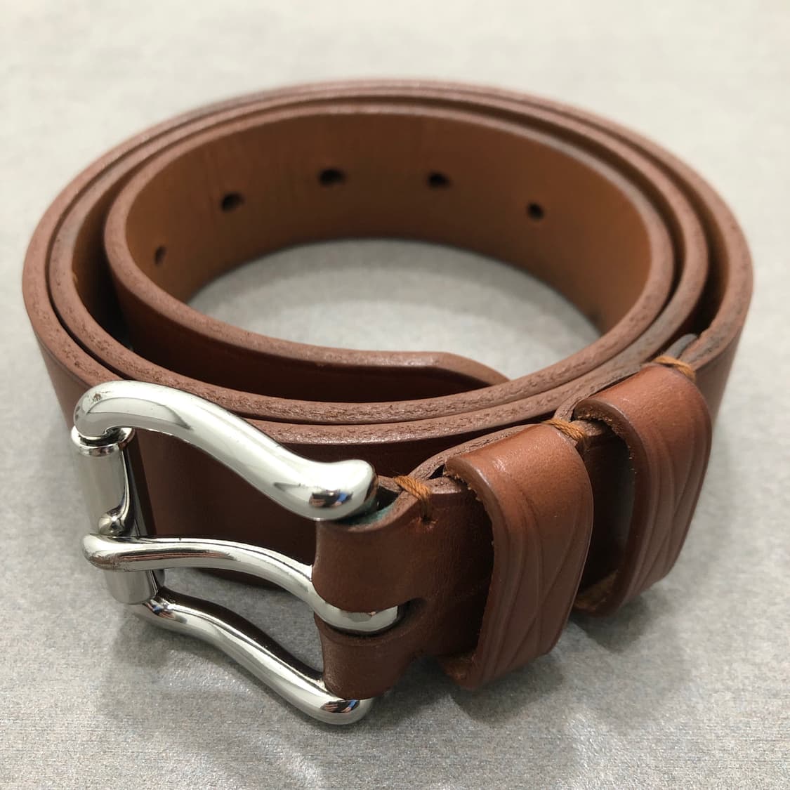 랄프로렌 퍼플라벨 폴로 잉글랜드 레더 가죽 벨트 34/85 상품이미지1