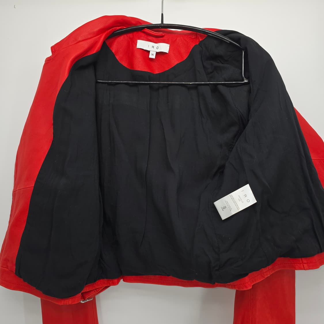 IRO 램스킨 레더 라이더 자켓 36 레드 상품이미지8