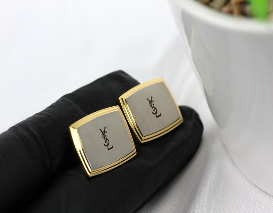 입생로랑 A등급 5cm 남자 명품 넥타이핀 커프스 세트 상품이미지7