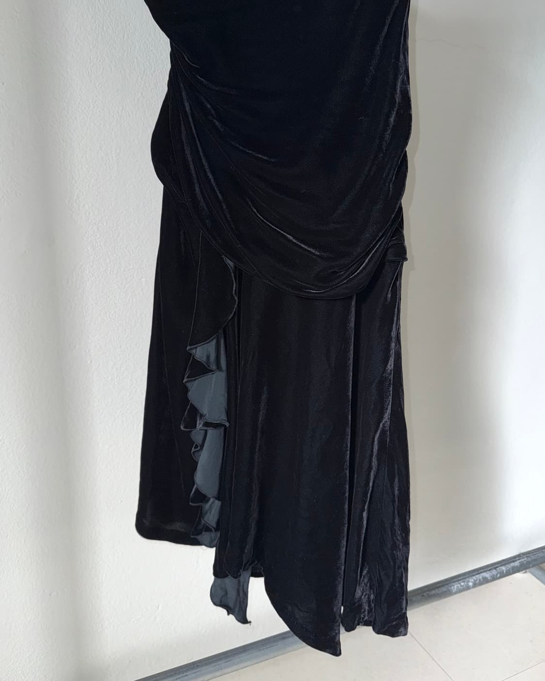 빈티지 벨벳 프릴 원피스 상품이미지5