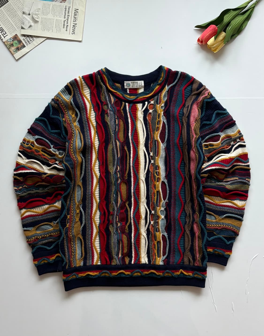 Samas 쿠지맛 케이블 니트 스웨터 상품이미지2