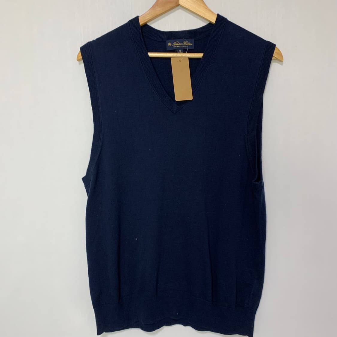 브룩스브라더스 니트 조끼 네이비 M 빈티지 수피마 코튼 상품이미지2