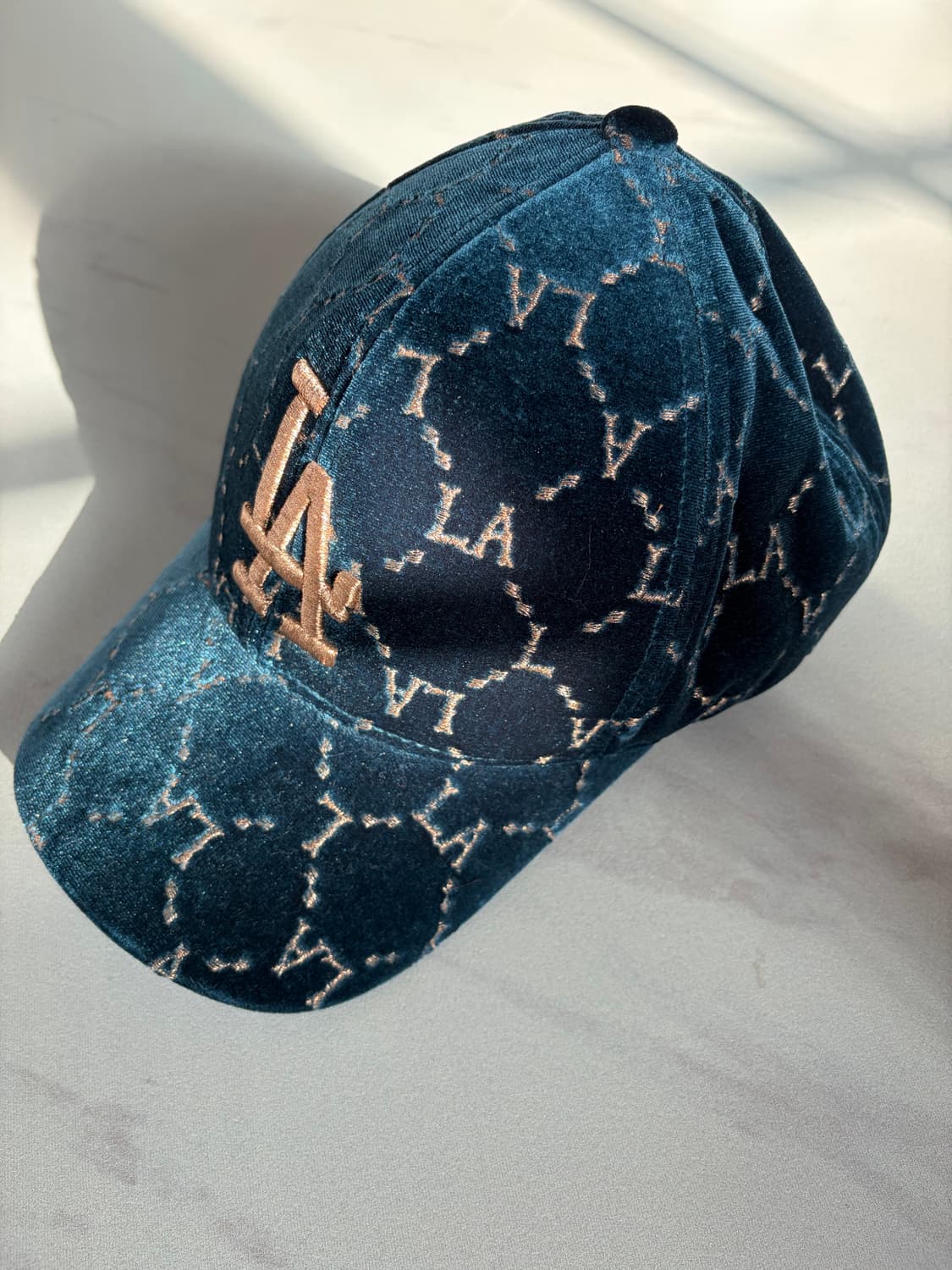 Mlb 다이아 모노그램 벨벳 볼캡 상품이미지2