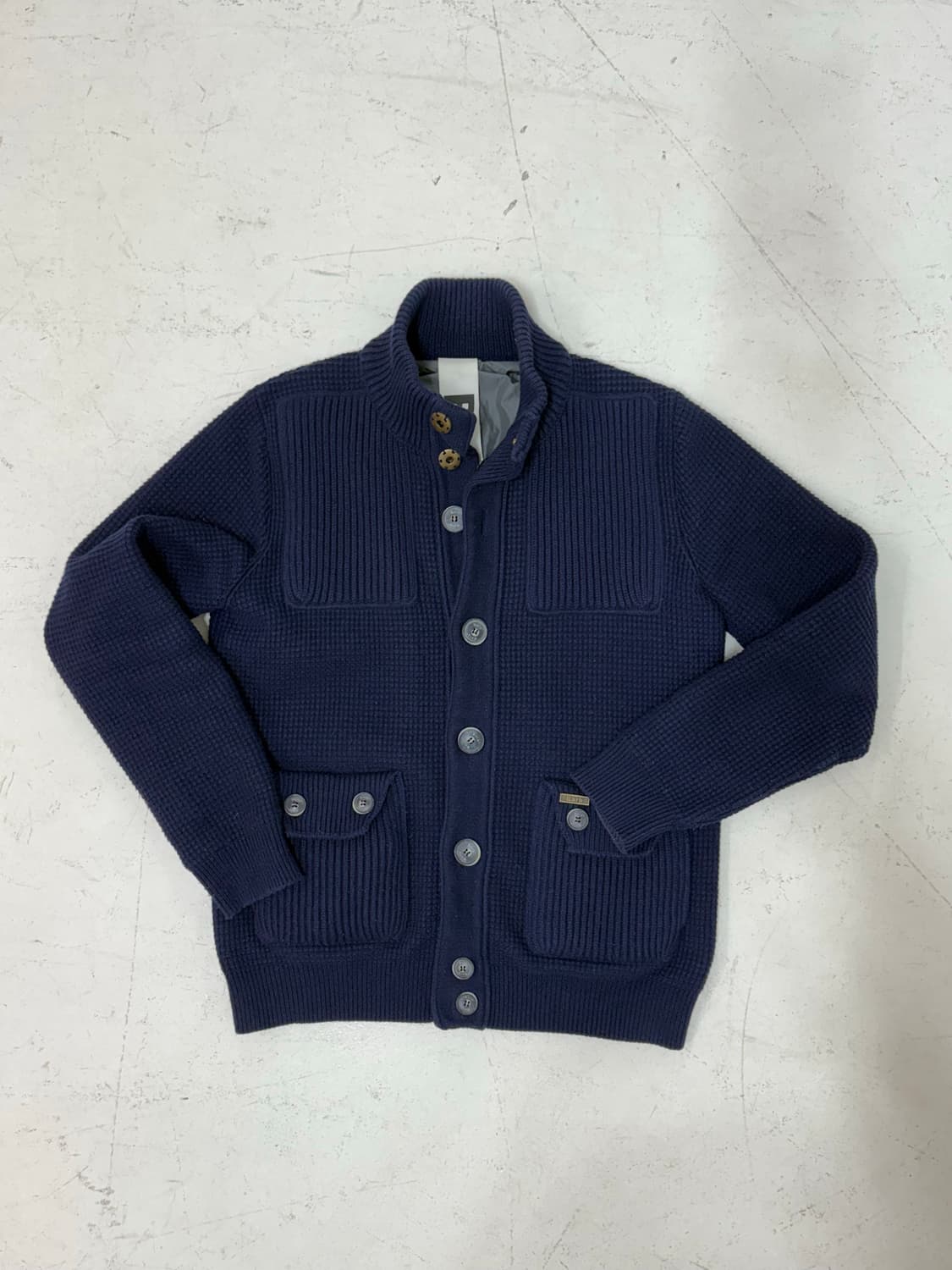 Bark Blue Wool Knit Jacket. 상품이미지1