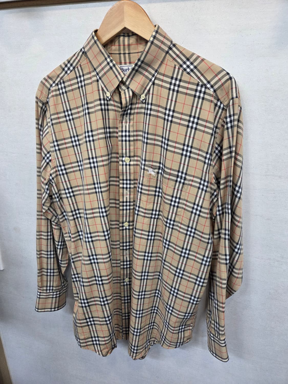 버버리 올드스쿨 노바체크 셔츠긴팔 L 상품이미지6