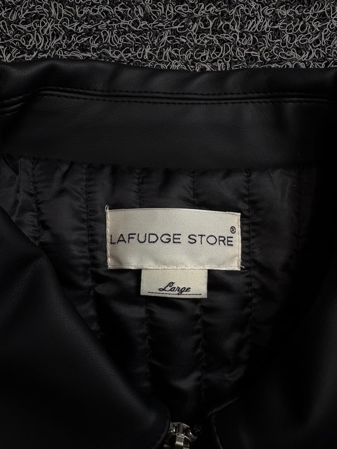 라퍼지스토어 버핑 레더 블랙 해링턴 자켓 블랙 1919 상품이미지4