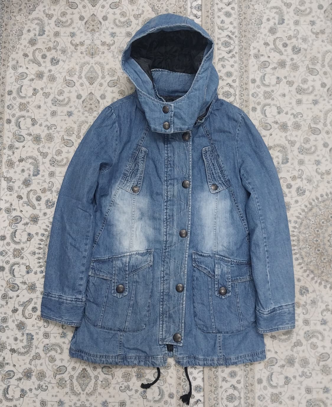 ALBUM jpn  데님 후드 야상 패딩 F (55반까지) (후드분리됨) 상품이미지1