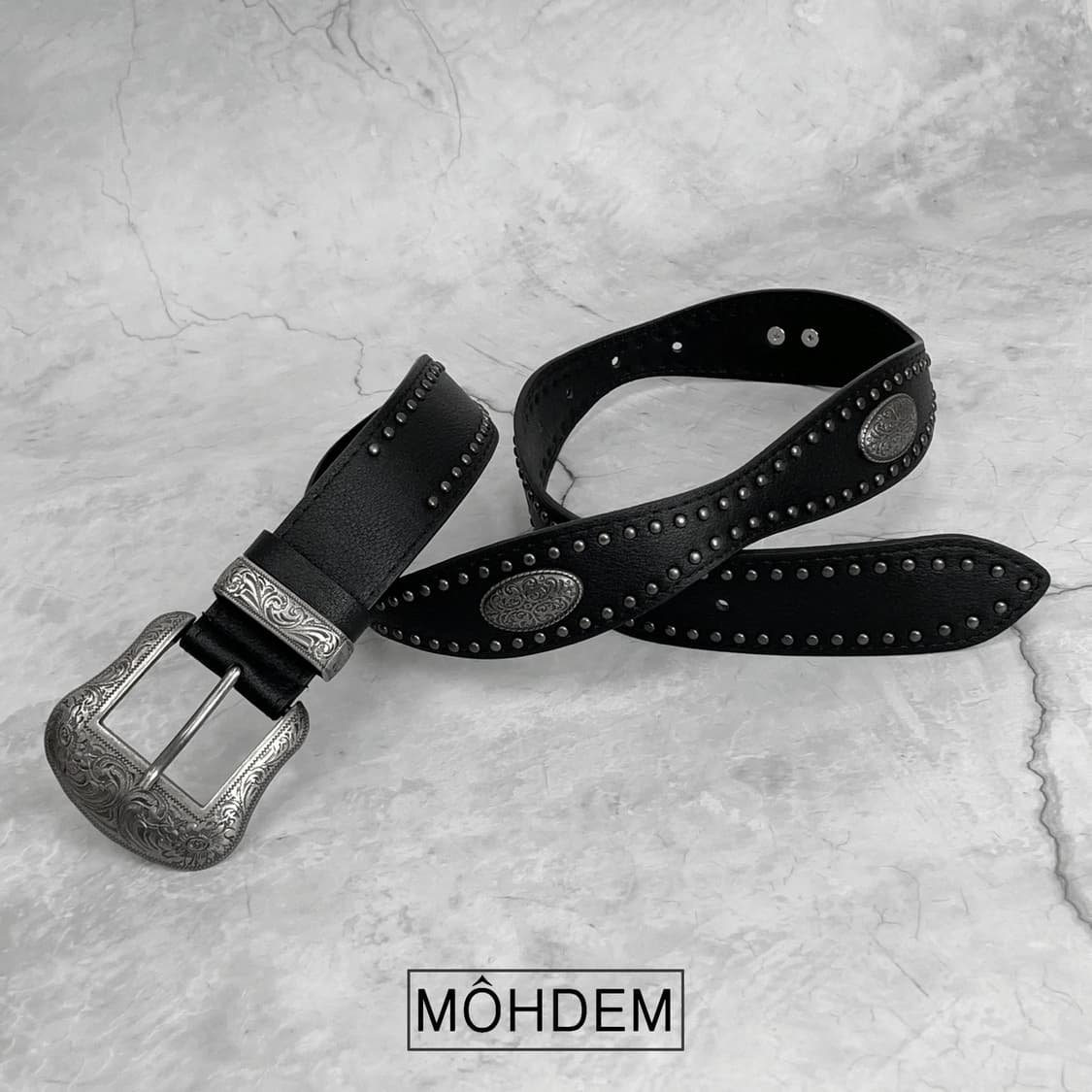 [Unisex]엔틱 웨스턴 찡 가죽 벨트 상품이미지6