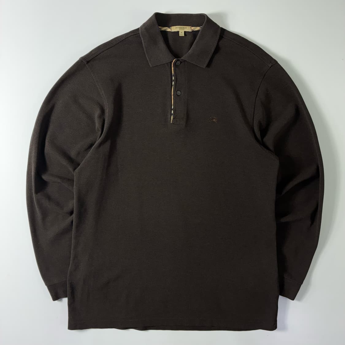 Burberrys  버버리 코튼 브라운 솔리드 카라 티셔츠  상품이미지1