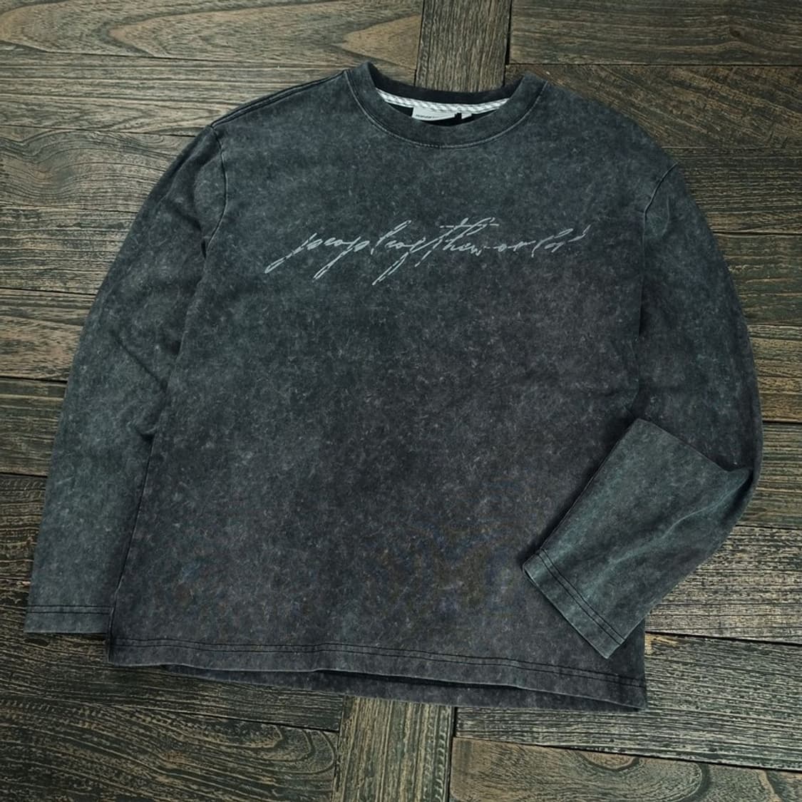 [피플오브더월드] 빅로고 워싱 롱슬리브 긴팔티 M18860 상품이미지1