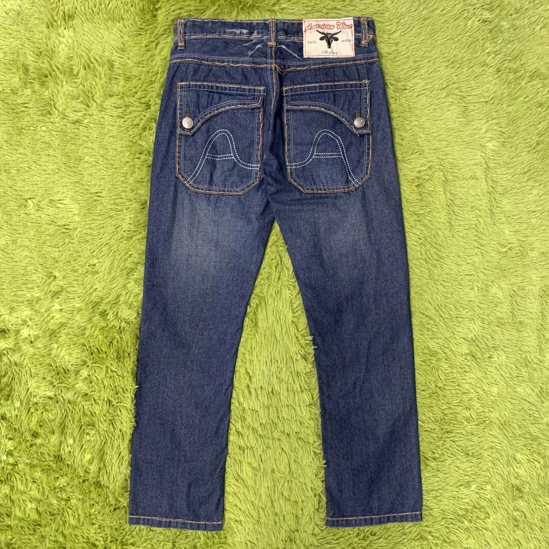 [33] AMERICAN WEAT 스트레이트핏 스티치디테일 데님팬츠 상품이미지2